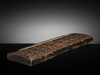 A FINE GILT WOOD MANUSCRIPT COVER, 15TH CENTURY