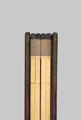 Lot 313 - A SUPERB SIX-PANEL TOSA SCHOOL BYOBU (FOLDING SCREEN) OF QUAILS WITH AUTUMN GRASSES AND FLOWERS