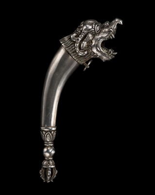 Lot 287 - A MAGICAL SILVER HORN, THUN-RWA, 18TH CENTURY