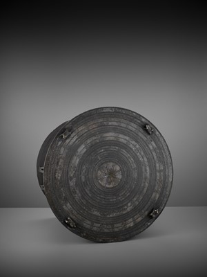 Lot 771 - A MASSIVE BRONZE RAIN DRUM, 19TH CENTURY OR EARLIER