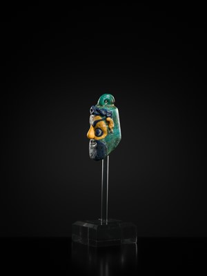 Lot 60 - A CARTHAGINIAN GLASS HEAD PENDANT, CIRCA 5TH-4TH CENTURY BC