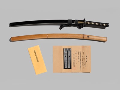 YOSHIMICHI: A MISHINA SCHOOL KATANA WITH NBTHK TOKUBETSU HOZON TOKEN CERTIFICATE