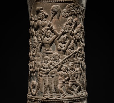 A VERY LARGE AND IMPORTANT CHANDRAKETUGARH POTTERY VESSEL, 2ND-1ST CENTURY BC