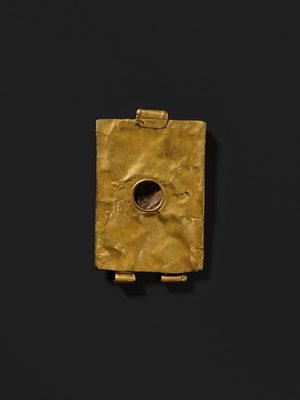 A GOLD REPOUSSÉ PENDANT OF PADMAPANI, ANCIENT REGION OF GANDHARA