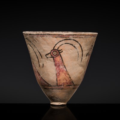 Lot 281 - A POLYCHROME EARTHENWARE ‘BIRD’ JAR, INDUS VALLEY CIVILIZATION, NAL CULTURE