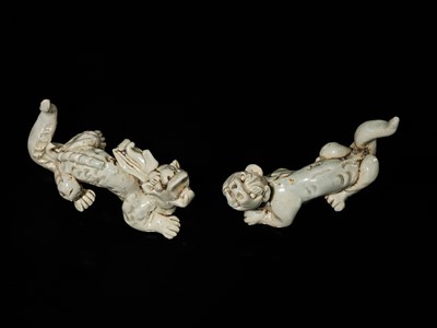 Lot 34 - A FINE COLLECTION OF EIGHTEEN QINGBAI FIGURES, SONG DYNASTY