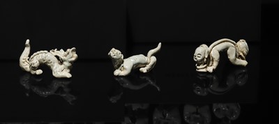 Lot 34 - A FINE COLLECTION OF EIGHTEEN QINGBAI FIGURES, SONG DYNASTY