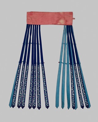 AN EMBROIDERED HANGING PANEL FOR A MAMIANQUN SKIRT, LATE QING DYNASTY