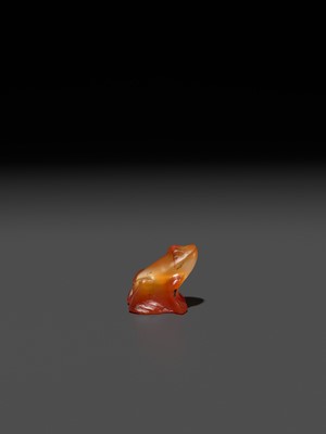 Lot 42 - A CARNELIAN ‘FROG’ AMULET, HEQET, LATE PERIOD TO PTOLEMAIC ERA