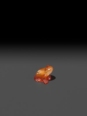 Lot 42 - A CARNELIAN ‘FROG’ AMULET, HEQET, LATE PERIOD TO PTOLEMAIC ERA