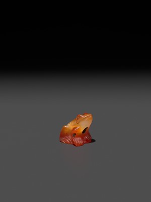 Lot 42 - A CARNELIAN ‘FROG’ AMULET, HEQET, LATE PERIOD TO PTOLEMAIC ERA