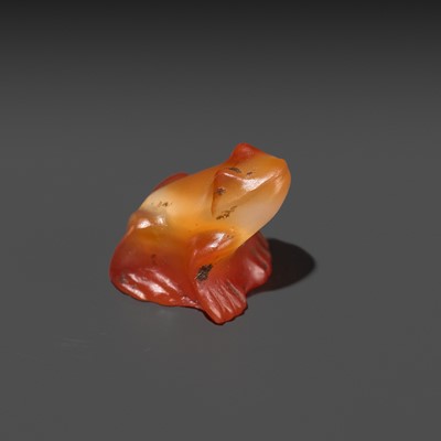 Lot 42 - A CARNELIAN ‘FROG’ AMULET, HEQET, LATE PERIOD TO PTOLEMAIC ERA