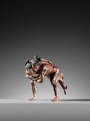 Lot 257 - YAMAMOTO: A MASTERFUL IKI-NINGYO (LIVING DOLL) OF RIKISHI (SUMO WRESTLERS)