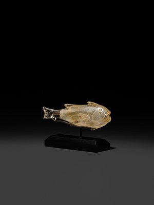 Lot 81 - A SUPERB ROMAN ROCK CRYSTAL ‘FISH’ FLASK, CIRCA 1ST CENTURY AD