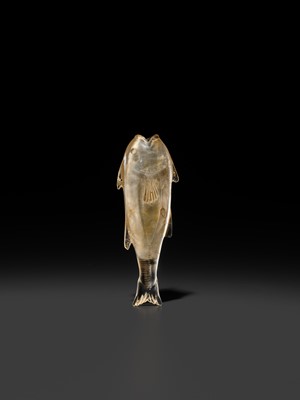 Lot 81 - A SUPERB ROMAN ROCK CRYSTAL ‘FISH’ FLASK, CIRCA 1ST CENTURY AD
