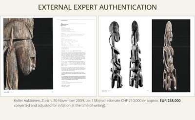 Lot 77 - AN IMPORTANT AND LARGE (192 CM) CARVED WOOD ‘MOTHER AND CHILD’ GROUP, BAMANA CULTURE, MALI, 19TH CENTURY OR EARLIER