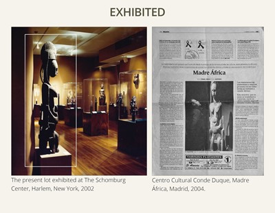 Lot 77 - AN IMPORTANT AND LARGE (192 CM) CARVED WOOD ‘MOTHER AND CHILD’ GROUP, BAMANA CULTURE, MALI, 19TH CENTURY OR EARLIER