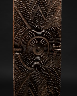 Lot 74 - A CARVED AFRICAN OAK DOOR, MGBO EZI, IGBO PEOPLES, 18TH-19TH CENTURY