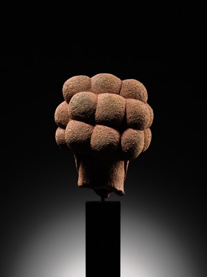 Lot 61 - A CHARMING TERRACOTTA HEAD OF A WOMAN, NOK CULTURE, NIGERIA, 500 BC – 200 AD