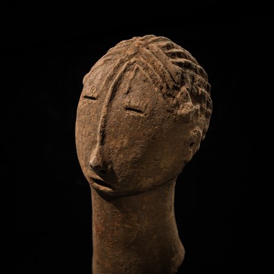 Lot 81 - A TERRACOTTA MEMORIAL HEAD, BURA CULTURE, NIGER, 3RD-11TH CENTURY