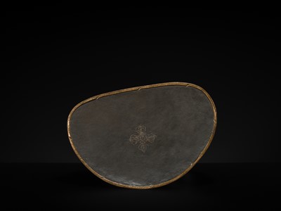 A LARGE GILT-BRONZE FIGURE OF CROWNED BUDDHA