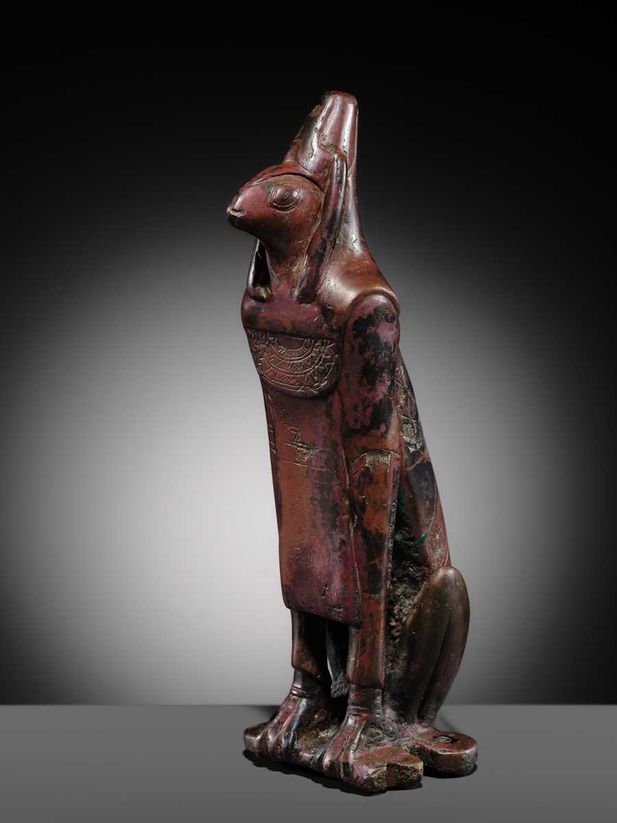 Lot 7 - AN EXCEEDINGLY RARE BRONZE OF A PANTHEISTIC DEITY, PTOLEMAIC PERIOD