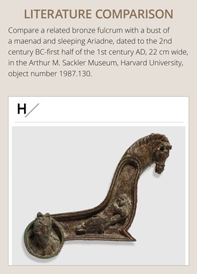 Lot 76 - A FINELY CAST ROMAN BRONZE ‘MOLOSSIAN DOG’ FULCRUM TERMINAL, MID-2ND CENTURY AD