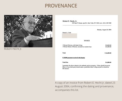 Lot 76 - A FINELY CAST ROMAN BRONZE ‘MOLOSSIAN DOG’ FULCRUM TERMINAL, MID-2ND CENTURY AD