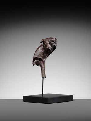 Lot 76 - A FINELY CAST ROMAN BRONZE ‘MOLOSSIAN DOG’ FULCRUM TERMINAL, MID-2ND CENTURY AD