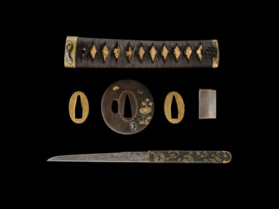 KANEMASA: AN ECHIZEN WAKIZASHI IN FINE KOSHIRAE AND SHIRASAYA WITH NBTHK TOKUBETSU HOZON TOKEN CERTIFICATES FOR THE MOUNTING AND BLADE
