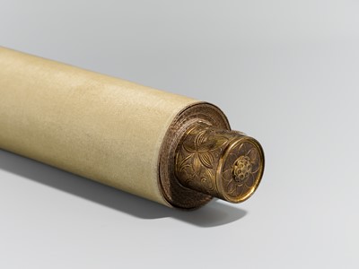 Lot 151 - AN IMPORTANT PAIR OF HANGING SCROLL PAINTINGS DEPICTING THE TWENTY-FIVE BODHISATTVAS DESCENDING FROM HEAVEN, KAMAKURA PERIOD