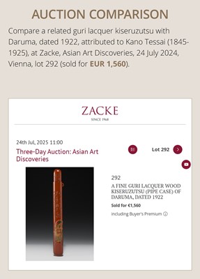 Lot 46 - MUTSUMINE SENSHI: A FINE GURI LACQUER SAGEMONO SET