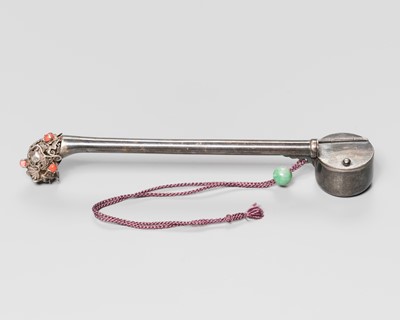 Lot 251 - A SILVERED METAL YATATE