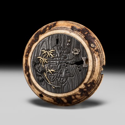 Lot 359 - ITO MASATOSHI: A FINE ANTLER AND SHIBUICHI KAGAMIBUTA