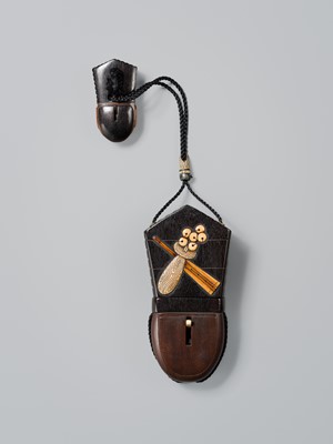 Lot 63 - GYOKUMIN: A MECHANICAL WOOD SAGEMONO SET