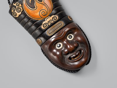 Lot 63 - GYOKUMIN: A MECHANICAL WOOD SAGEMONO SET