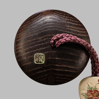 Lot 11 - OGAWA HARITSU: THE ‘F. M. JONAS’ COMPLETE SET OF TWELVE INRO WITH MATCHING OJIME AND NETSUKE REPRESENTING THE TWELVE MONTHS