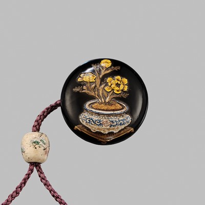 Lot 11 - OGAWA HARITSU: THE ‘F. M. JONAS’ COMPLETE SET OF TWELVE INRO WITH MATCHING OJIME AND NETSUKE REPRESENTING THE TWELVE MONTHS