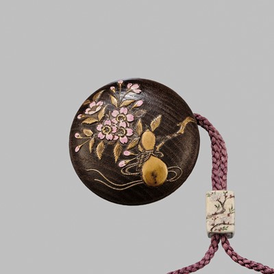 Lot 11 - OGAWA HARITSU: THE ‘F. M. JONAS’ COMPLETE SET OF TWELVE INRO WITH MATCHING OJIME AND NETSUKE REPRESENTING THE TWELVE MONTHS