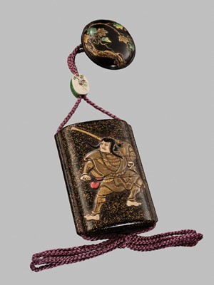 Lot 11 - OGAWA HARITSU: THE ‘F. M. JONAS’ COMPLETE SET OF TWELVE INRO WITH MATCHING OJIME AND NETSUKE REPRESENTING THE TWELVE MONTHS
