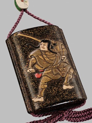 Lot 11 - OGAWA HARITSU: THE ‘F. M. JONAS’ COMPLETE SET OF TWELVE INRO WITH MATCHING OJIME AND NETSUKE REPRESENTING THE TWELVE MONTHS