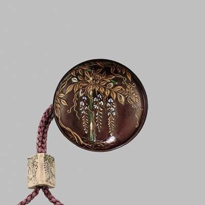 Lot 11 - OGAWA HARITSU: THE ‘F. M. JONAS’ COMPLETE SET OF TWELVE INRO WITH MATCHING OJIME AND NETSUKE REPRESENTING THE TWELVE MONTHS