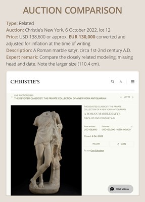 Lot 67 - AN IMPORTANT AND RARE ROMAN MARBLE STATUE OF HERMANUBIS, 1St-2ND CENTURY AD