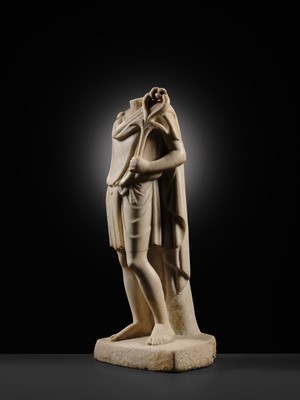 Lot 67 - AN IMPORTANT AND RARE ROMAN MARBLE STATUE OF HERMANUBIS, 1St-2ND CENTURY AD