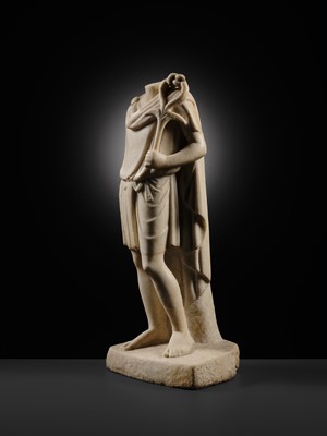 Lot 67 - AN IMPORTANT AND RARE ROMAN MARBLE STATUE OF HERMANUBIS, 1St-2ND CENTURY AD