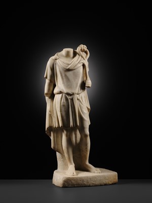 Lot 67 - AN IMPORTANT AND RARE ROMAN MARBLE STATUE OF HERMANUBIS, 1St-2ND CENTURY AD