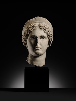 Lot 66 - AN IMPORTANT ROMAN MARBLE HEAD OF JUNO, CIRCA 2ND CENTURY AD