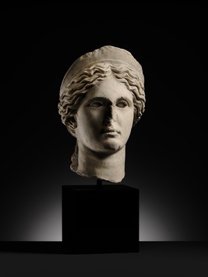 Lot 66 - AN IMPORTANT ROMAN MARBLE HEAD OF JUNO, CIRCA 2ND CENTURY AD