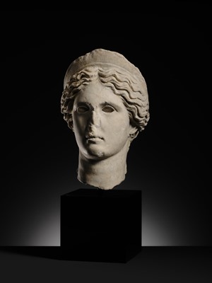 Lot 66 - AN IMPORTANT ROMAN MARBLE HEAD OF JUNO, CIRCA 2ND CENTURY AD