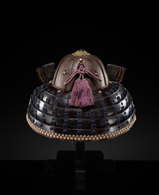 A FINE RUSSET-IRON SUJIBACHI KABUTO WITH SETTSU-IKEDA CLAN MON